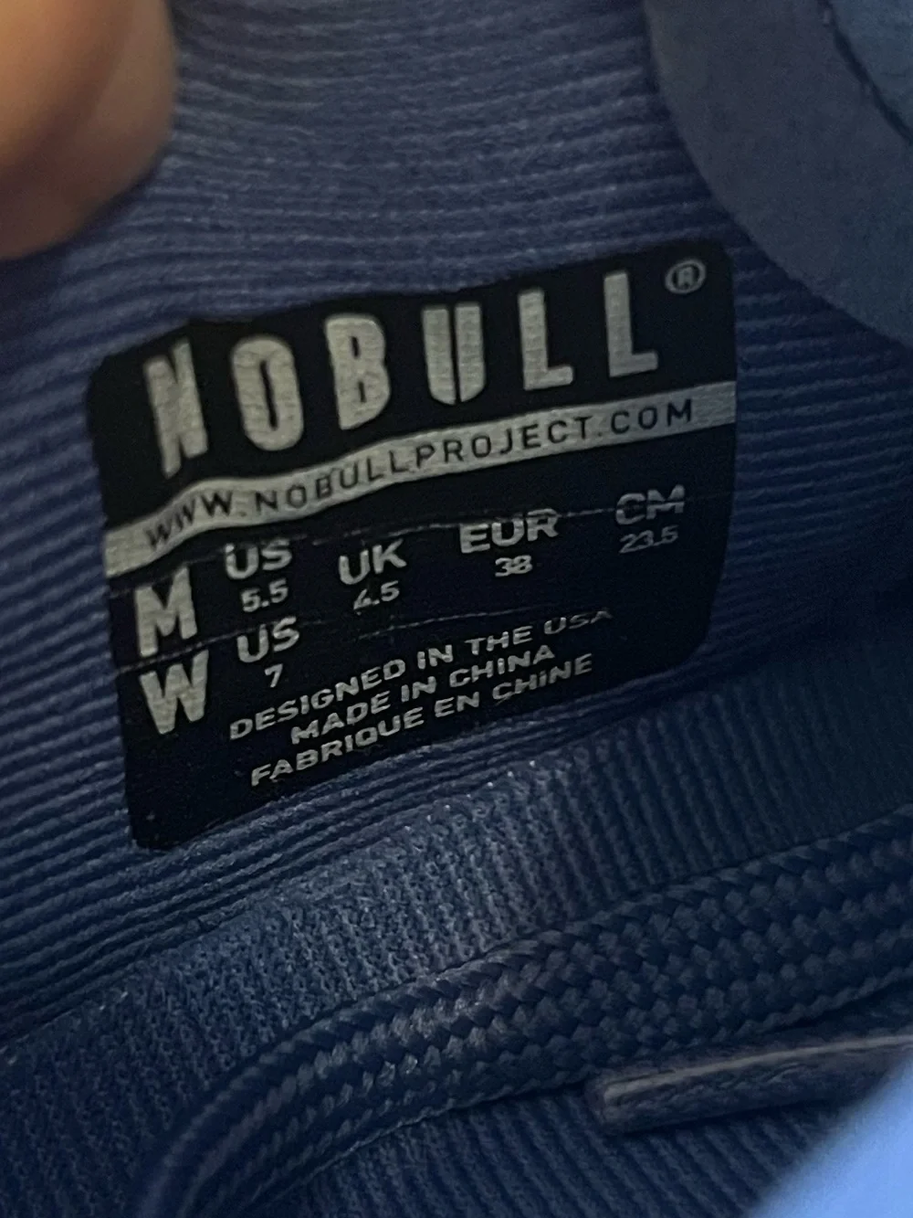 NOBULL Navy blue geometric athletic trainer Sneakers size men5.5/women7